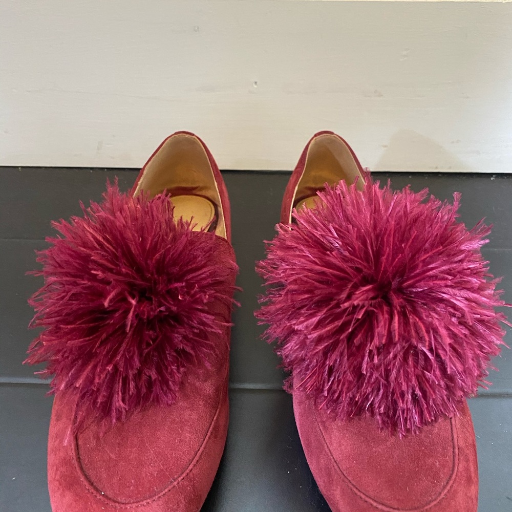 Burgundy Michel Kors Flats - Picture 2 of 4